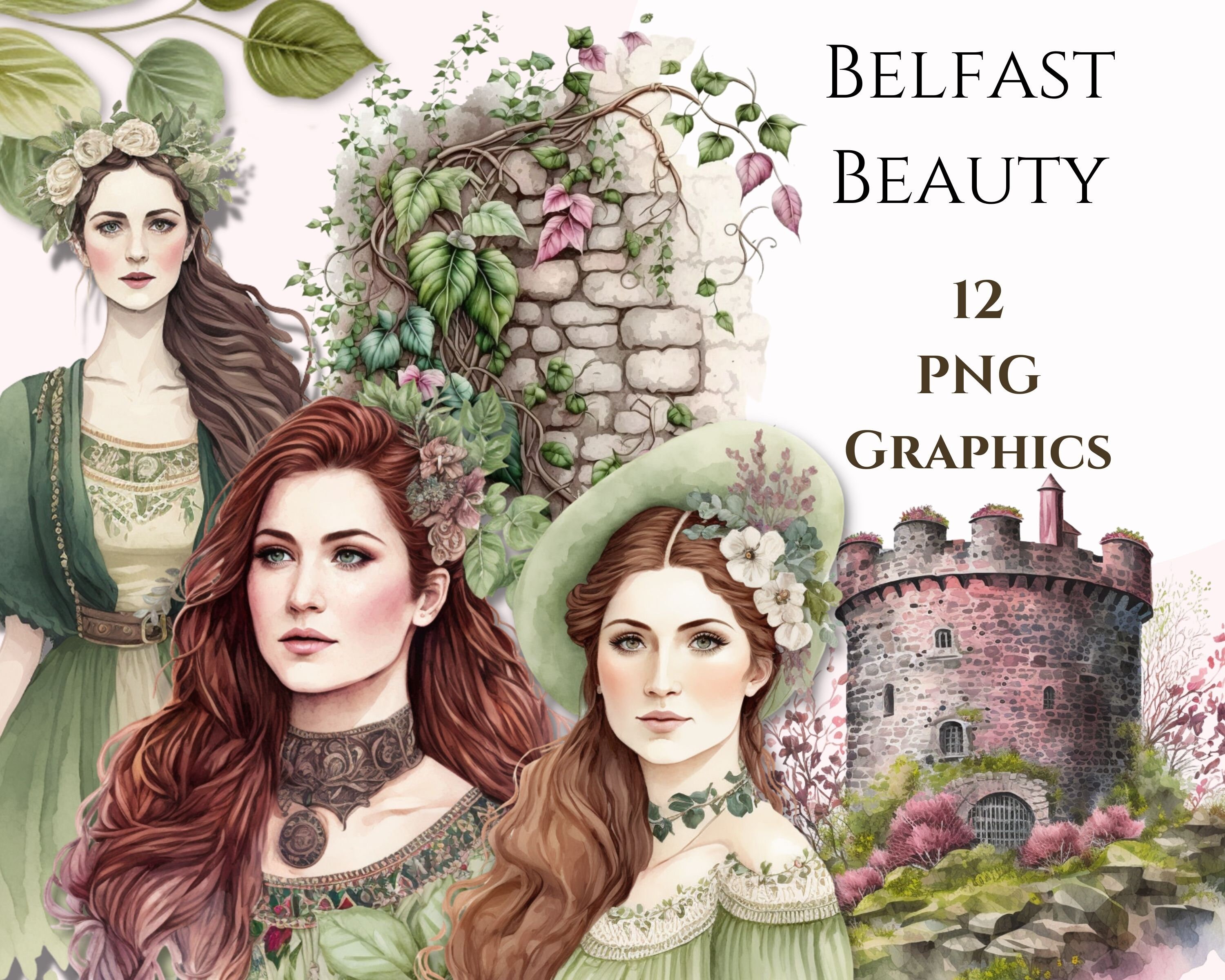 Women Clipart Irish Women Pngs Fashion Woman Commercial - Etsy