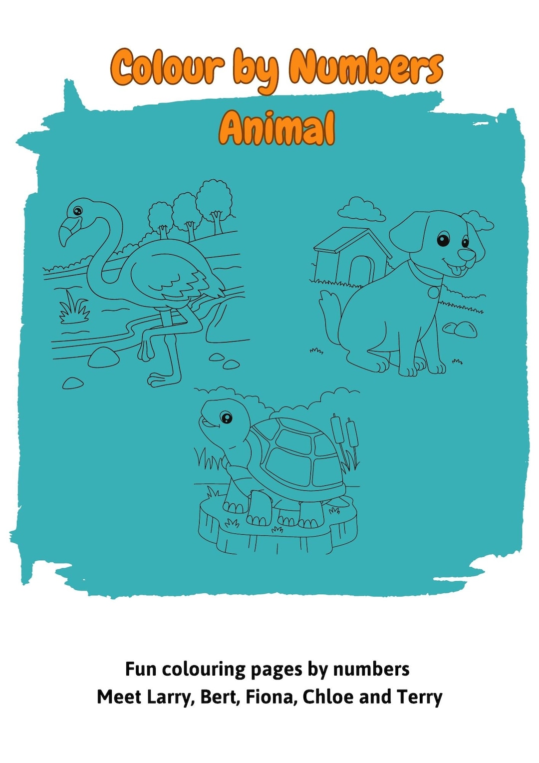 Colour by Numbers Animals Printable Book Etsy