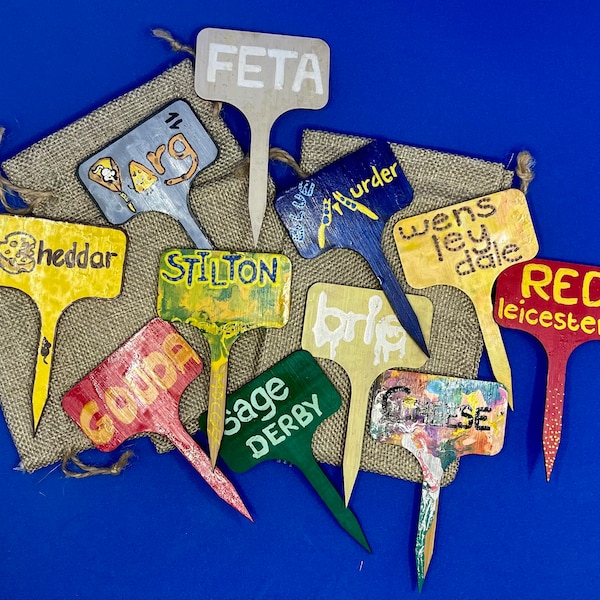 Cheese name markers / tags
