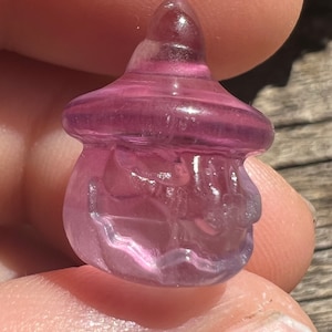 Tiny Miniature Fluorite Pumpkin Carving