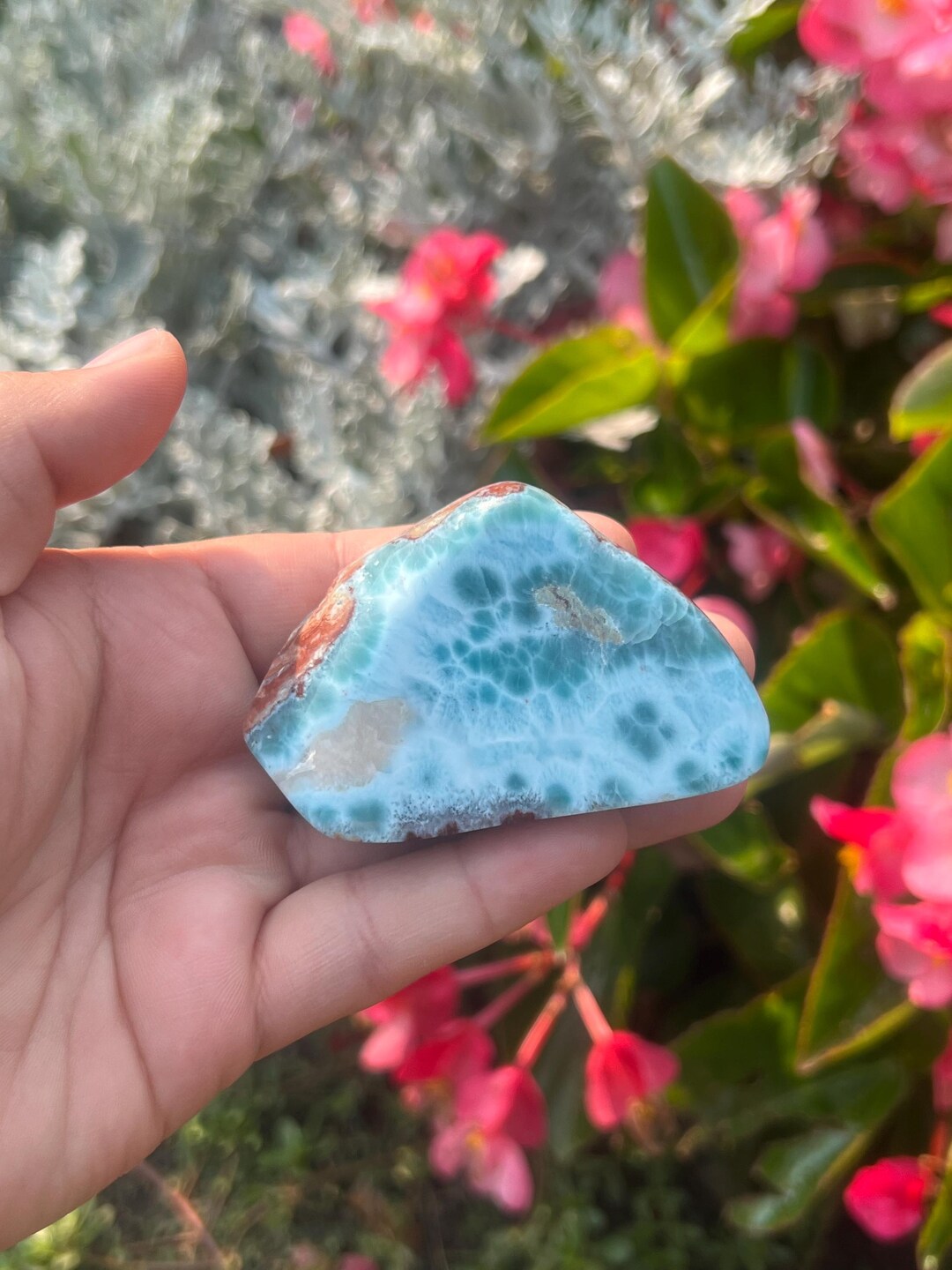 本物のラリマーフリーフォーム：半研磨、ドミニカ共和国産宝石 - Etsy 日本