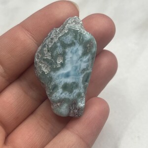 Polished Larimar Slab: Authentic Dominican Gemstone, Jewelry Making