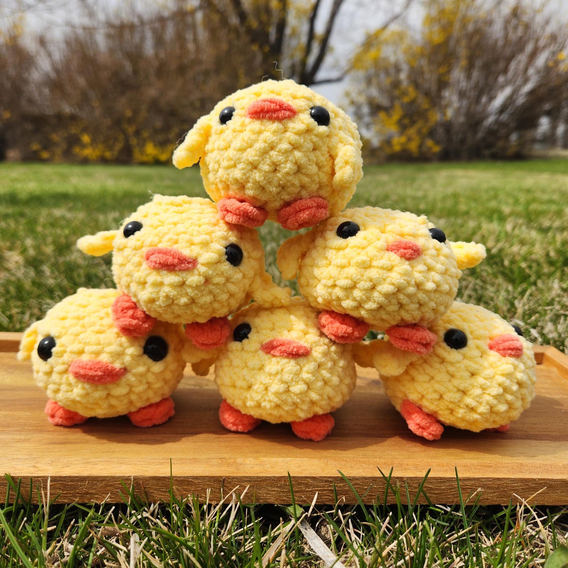 あみぐるみ ひよこ ハンドメイド ぬいぐるみ かぎ針編みひよこあみぐるみ、3個セット、手作りのひよこぬいぐるみ