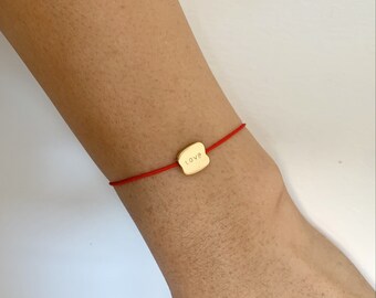 Red Love String Bracelet Valentines Day Gift For Women