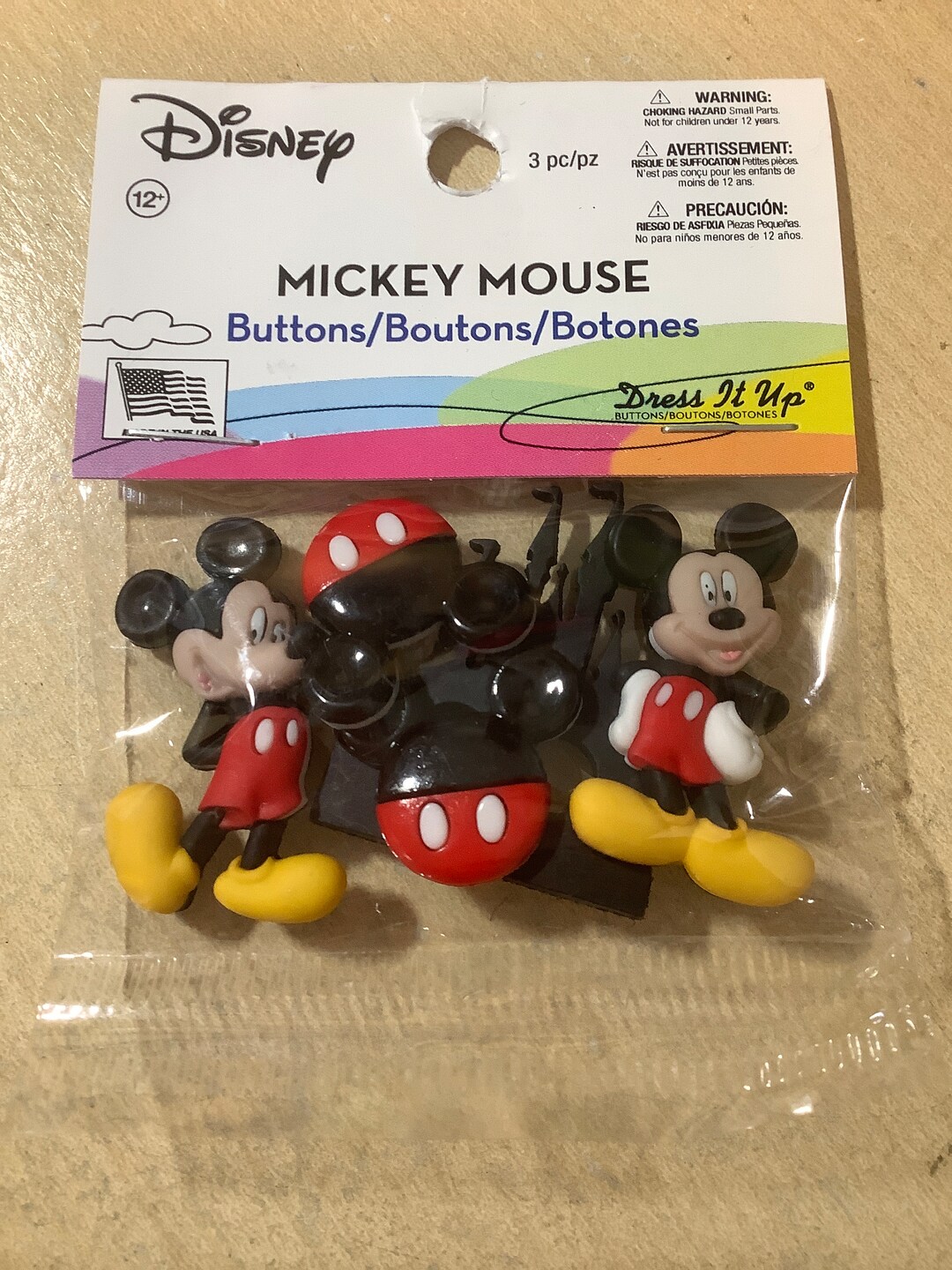 Disney Dress It up Buttons Mickey Mouse With Castle 5 Etsy