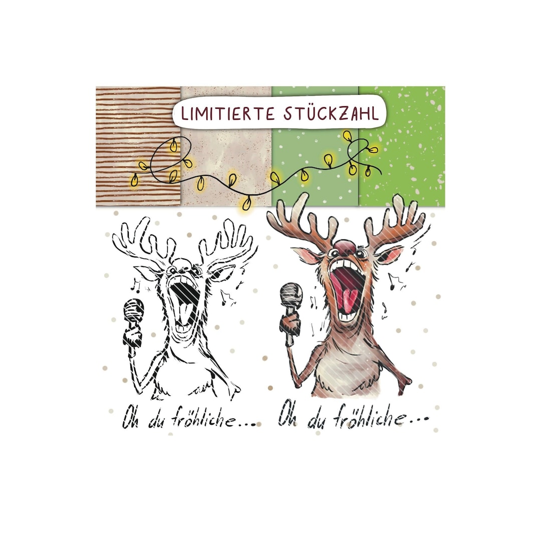 Rentier Digistamp, Sublimieren, Rentier PNG, Digistamp, Digipapier