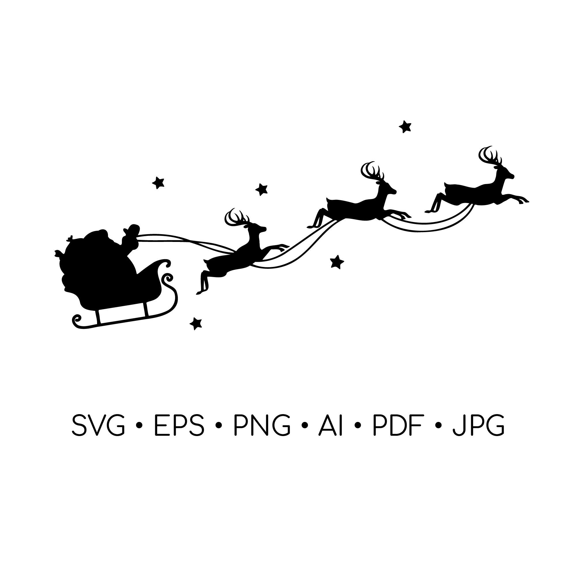 Weihnachtsmann Mit Schlitten Clipart Heart