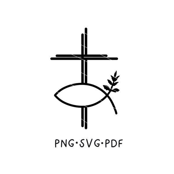 Kommunion SVG, Plotterdatei, Firmung, Schneidedatei, Sublimation, Plotten, Kreuz Datei, Firmung png ,Fisch, Konfirmation, Kreuz mit Fisch