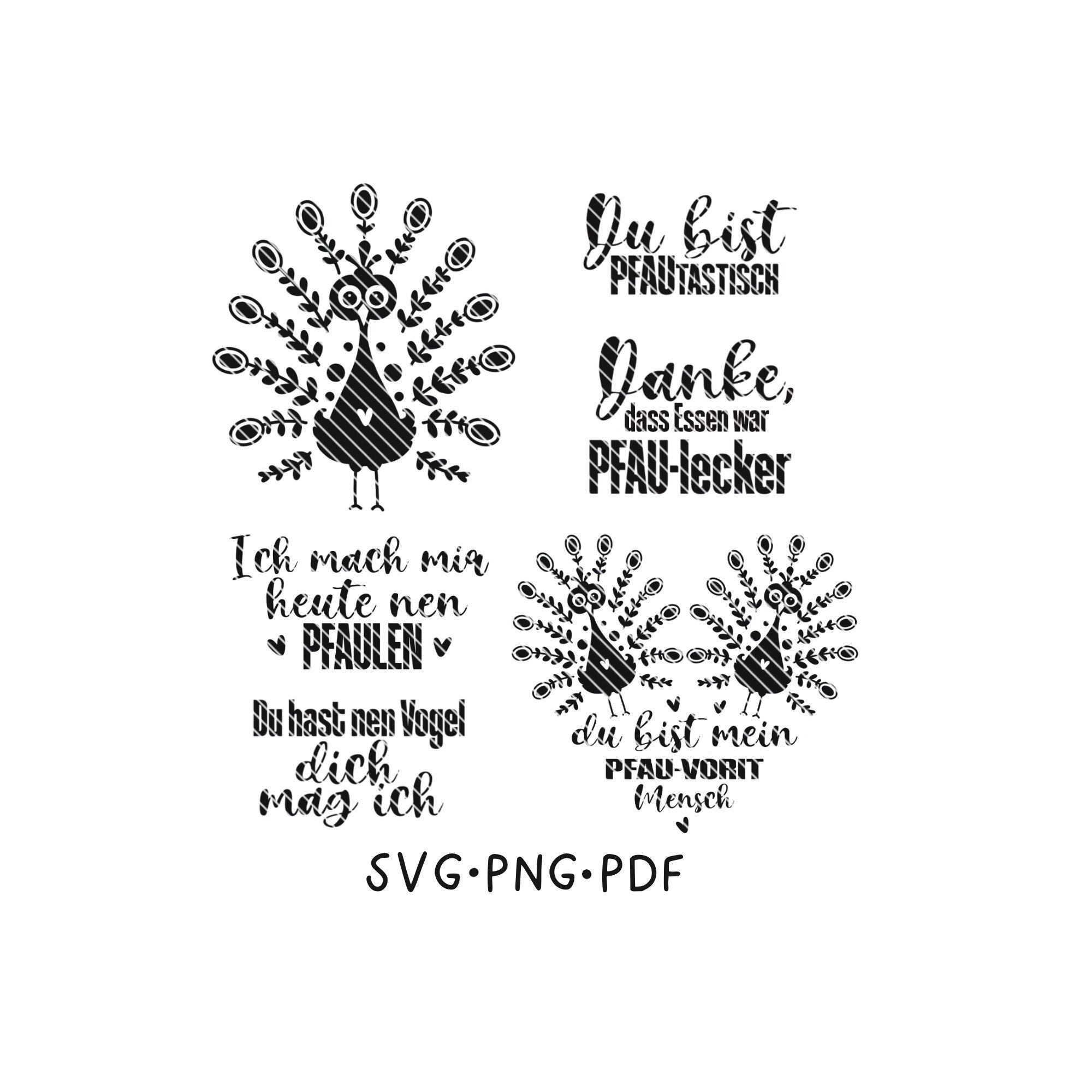 Pfau Svg Pfau Herz Sprüche SVG Vogel SVG Digistamp Etsy