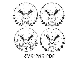 Hasen Svg, Hase mit Herz, Plotterdatei, Schneidedatei, Sublimation, plotten, Ostern, Süßer Hase SVG, Hase Weihnachten, Frühling, Sommer