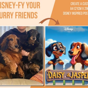 Personalisierte Cartoon Haustier Porträts - Digitale Downloads für Hunde und Katzen. Das perfekte Geschenk für Tierliebhaber!