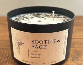 16oz All-Natural Soy Wax Candle | Choose Your Scent | Essential Oil Candle | Handcrafted, Clean-Burning Housewarming Gift