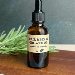 Hair & Beard Growth Oil – Rosemary, Peppermint, Lavender 1oz
