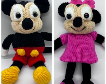 Little Mickey and Little Minnie - Circular Knitting Machine  - PDF PATTERN