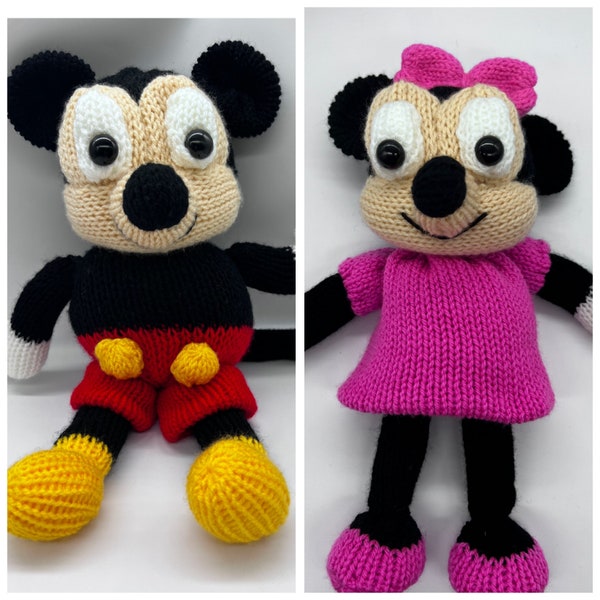 Little Mickey and Little Minnie - Circular Knitting Machine  - PDF PATTERN