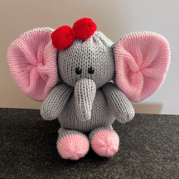 Bébé éléphant - Machine à tricoter circulaire - PATRON PDF