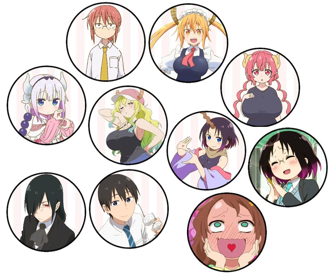 Ms.kobayashi's Dragon Maid 1.5in Buttons - Etsy