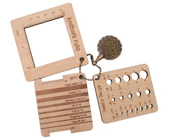 1 Nadelmesser / WPI Messstab / Nadelmesser im Set mit Cutter