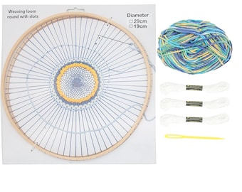 Circular Weaving Loom – Round Wooden Loom Kit for Beginners | DIY Wall Hanging & Fiber Art Craft