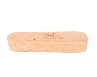 Presswerkzeug – Schneider Klatsche | Unbehandeltes Hartholz, glatte runde Kanten, Nähzubehör Geschenk