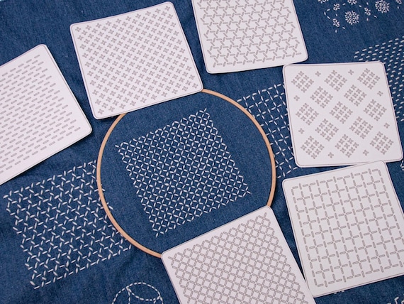 Sashiko Starter Full Kit — Visible Mending on Jeans, Totes & Shirts | Relaxing Hand Embroidery