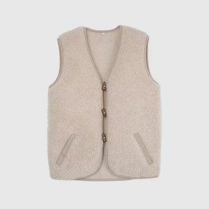 WOLLIES Amsterdam - Unisex Vest / Bodywarmer - Beige - Size M