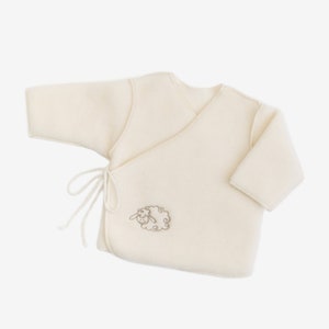 WOLLIES Amsterdam overshirt - 100% wełna merynosów - Rozmiar 68 - Biały
