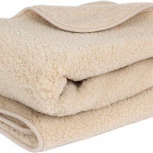 WOLLIES Amsterdam Plaid Blanket - Almond - Merino Wool - 200 x 150 cm