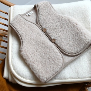 WOLLIES Amsterdam - Wool Children&#39;s Vest - 100% Merino Wool - 98-110 - 3-5 years