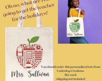 Personalized Tote Bag for Teacher