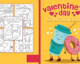 Super Cute Coloring Book for Valentine's Day - Great for Home and School