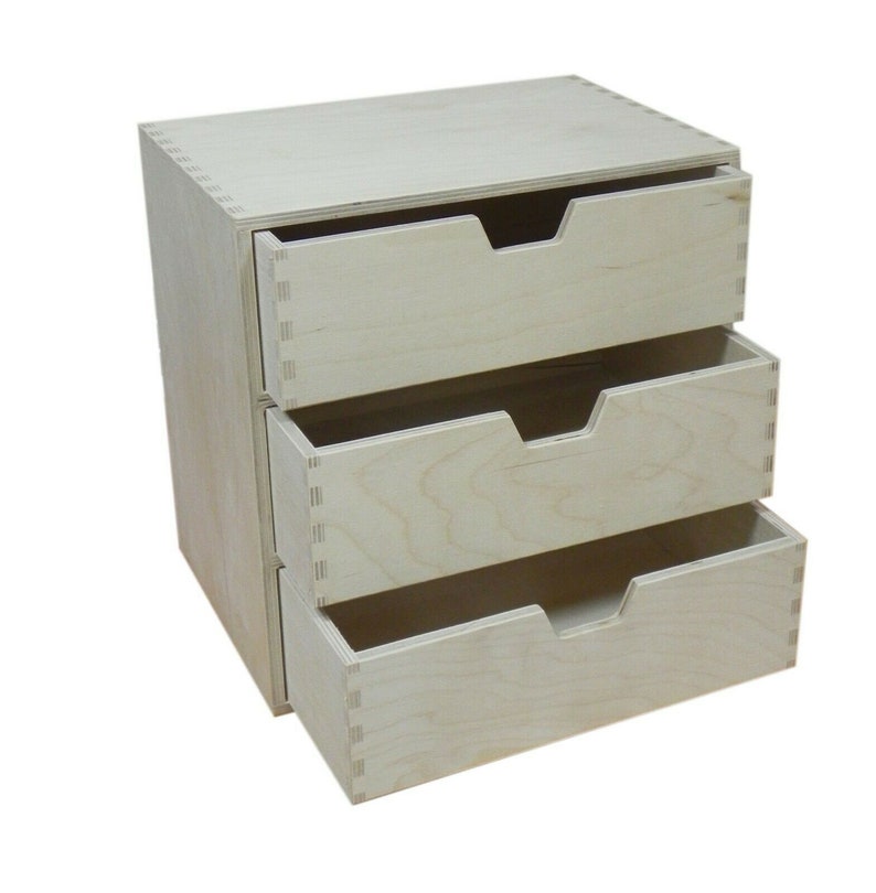 Wooden Drawer Type 3 Drawers 28.5cm X 28.5 Cm X 20 Cm Etsy