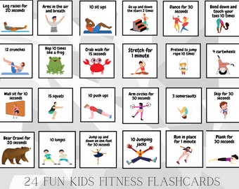 Kids Exercise Cards I Yoga for Kids I Active Kid Card Set