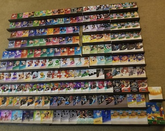 ¡Estantes completos de Nintendo Amiibo! Exhibición de pared! ¡Muestra todos tus Amiibo! ¡Más de 225 plazas! TODOS LOS ESTANTES DE MADERA! ¡Nuevo y mejorado!