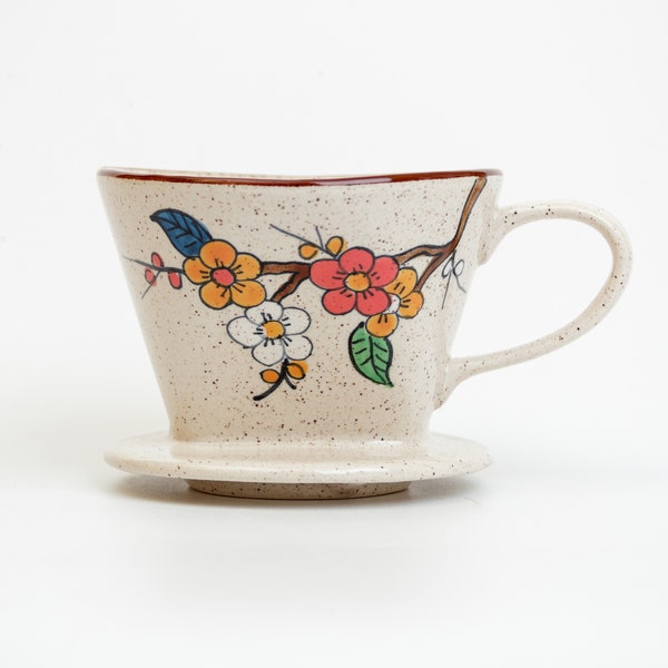 Handgefertigter Keramik-Pour-Over-Kaffee, handbemaltes Keramik-Kaffeezubehör, Kaffeetropfer, Geschenk für Kaffeeliebhaber, Kaffeefilter