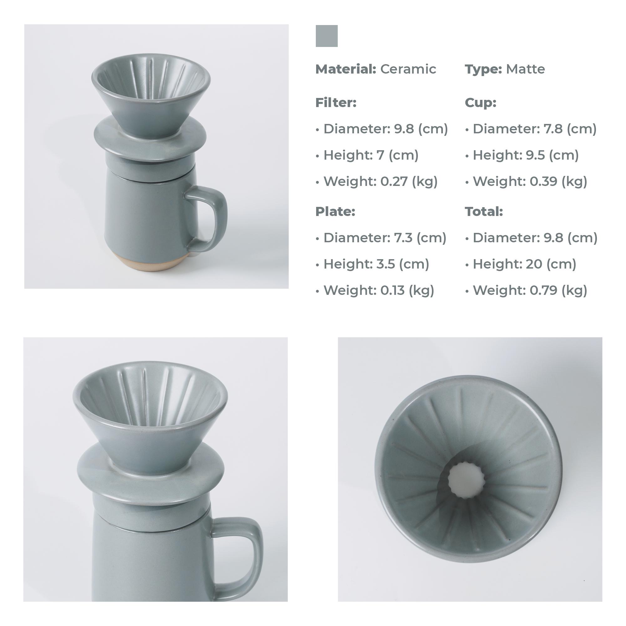 手作りの陶器製コーヒードリッパーセット：モダンなドリップコーヒー