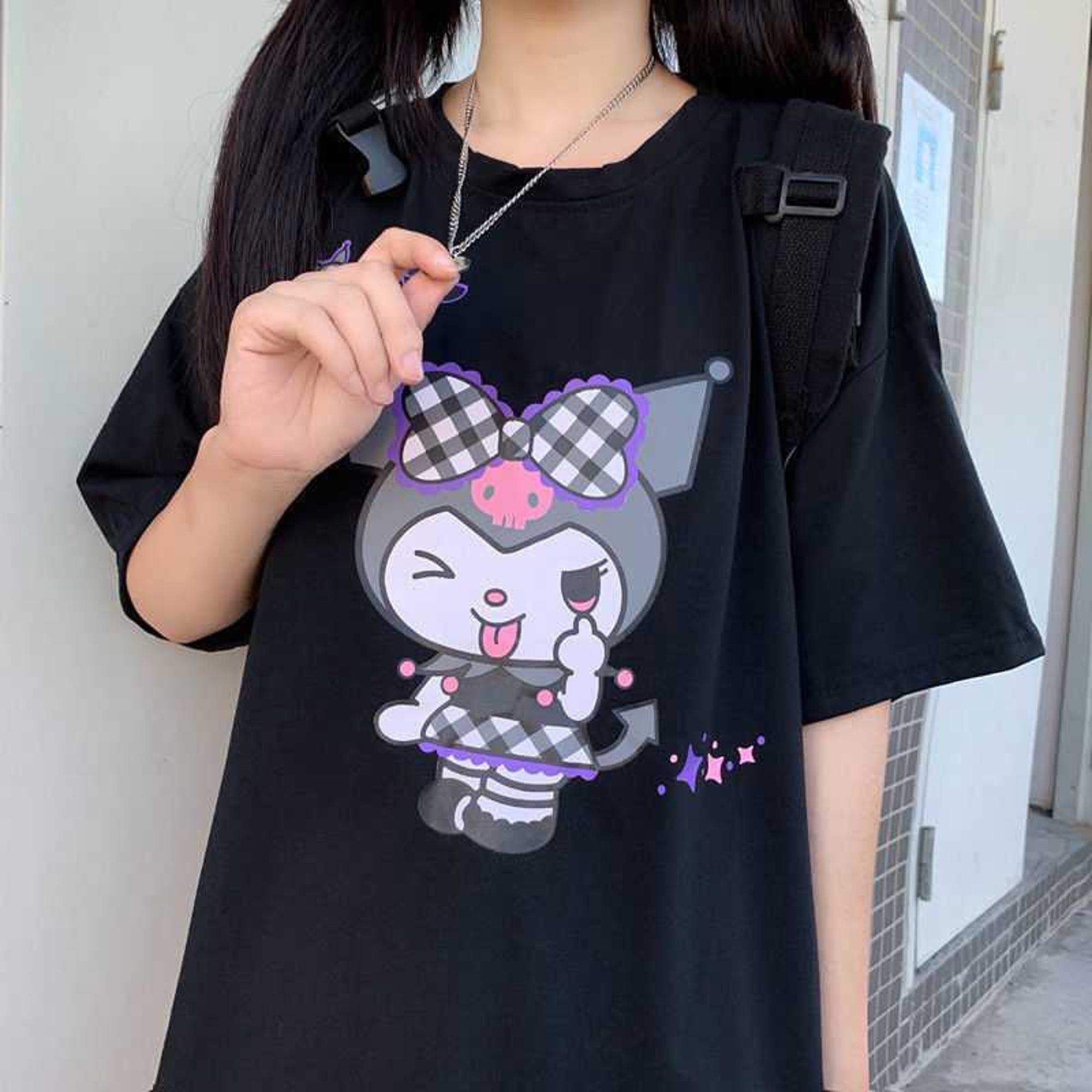 Black Kuromi Shirt, Anime Shirt Harajuku