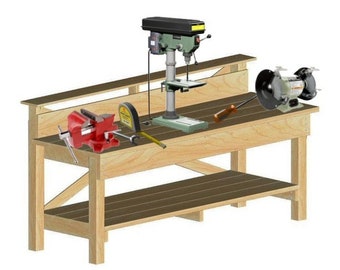 DIY 8 foot Heavy Duty Workbench Plans - 003