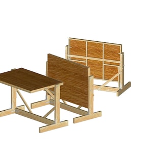 DIY Wooden Folding Desk Plans -005