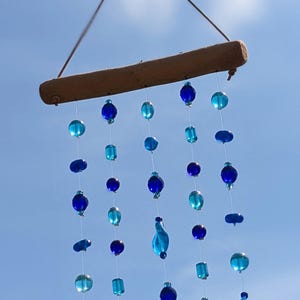 Handmade Blue Beaded Sun Catcher
