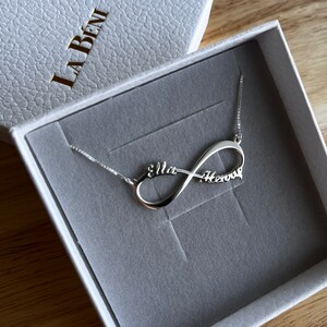 Infinity Necklace with Name Sterling Silver Mom Necklace Personalized Jewelry Custom Name Necklace Mother Necklace Personalized Gift