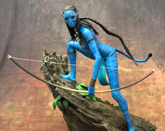 Avatar- Neytiri-standbeeld met de hand geschilderd, 3D-geprint - 1/5 schaal uniek Avatar Collectible