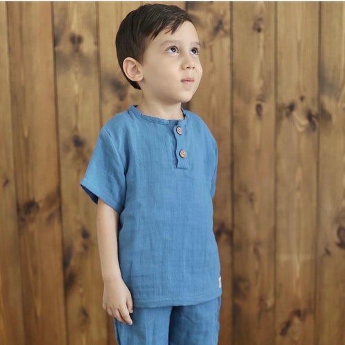 Muslin Shirt Muslin Tshirt Summer Baby Shirt Shortsleeved Etsy
