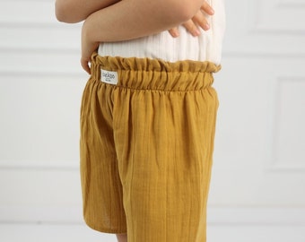 Kids Cotton Muslin Shorts - Organic and Stylish