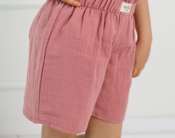 Kids Cotton Muslin Shorts - Organic and Stylish