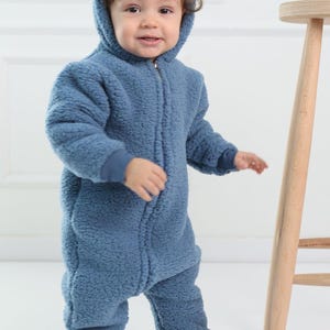 Cozy Astronaut Baby Jumpsuit – Soft Plush Fabric, Warm and Adorable Winter Romper for Babies | Pink, Blue, Cream