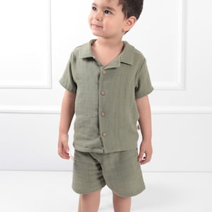 Organic Muslin Shirt & Shorts Set | Boys’ Summer Outfit | Ages 3-10