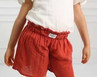 Kids Cotton Muslin Shorts - Organic and Stylish