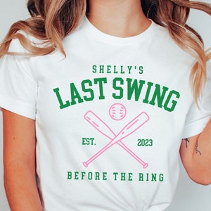 Custom baseball bachelorette shirts for baseball bride - softball bachelorette shirt bachelorette baseball shirts last swing before the ring