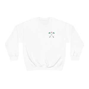 Cute golf sweatshirt for women golf sweater gift for golfer woman golf gift for women Happiest on the course golf shirt golf crewneck image 8